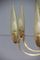Lámpara de araña italiana Mid-Century de latón y vidrio, años 50, Imagen 7