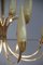 Lámpara de araña italiana Mid-Century de latón y vidrio, años 50, Imagen 4