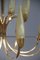 Mid-Century Italian Brass & Glass Chandelier, 1950s 4