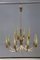 Mid-Century Italian Brass & Glass Chandelier, 1950s 5