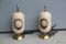 Mid-Century Italian Ceramic & Brass Eclipse Table Lamps, Set of 2 9