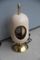 Mid-Century Italian Ceramic & Brass Eclipse Table Lamps, Set of 2, Image 1