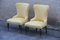 Fauteuils Mid-Century en Bois et en Laiton, Italie, 1950s, Set de 2 3