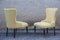 Fauteuils Mid-Century en Bois et en Laiton, Italie, 1950s, Set de 2 1