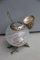 Mid-Century Italian Murano Glass & Metal Bird Lid Container with Spoon, Set of 2 12