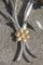 Vintage Gold & Silver-Plated Metal Flower Sconces, 1950s, Set of 2 12