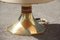 Round Brass & Wood Table Lamp, 1970s, Image 5