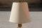 Round Brass & Wood Table Lamp, 1970s 2