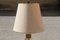 Round Brass & Wood Table Lamp, 1970s, Image 2