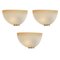 Lámparas de pared italianas de cristal de Murano y latón, años 60. Juego de 3, Imagen 6