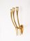 Italian Golden Brass Applique with Three-Lights by Gio Ponti, 1950s 3