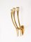 Italian Golden Brass Applique with Three-Lights by Gio Ponti, 1950s, Image 3