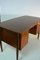 Danish Teak Ladies Desk with Curved Front and Back & Suspended Legs, 1960s 14