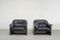 Vintage Black Leather DS 16 Lounge Chairs from De Sede, Set of 2 15