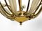 Large Mid-Century Modern Brass Sputnik Lamp 12