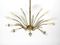 Large Mid-Century Modern Brass Sputnik Lamp 5