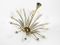 Large Mid-Century Modern Brass Sputnik Lamp 14