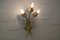 Lámparas de pared florales de bronce macizo, años 70. Juego de 2, Imagen 6
