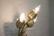 Solid Bronze Floral Wall Lights, 1970s, Set of 2 8