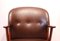 Danish Dark Brown Leather and Teak Easy Chair, 1940s, Image 6