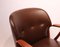 Danish Dark Brown Leather and Teak Easy Chair, 1940s 7