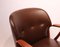 Danish Dark Brown Leather and Teak Easy Chair, 1940s, Image 7