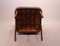 Danish Dark Brown Leather and Teak Easy Chair, 1940s 9