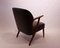 Danish Dark Brown Leather and Teak Easy Chair, 1940s 3