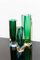 Sommerso Murano Faceted Glass Vases, 1960s, Set of 3 2