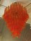 Mid-Century Kronleuchter aus orangenem Muranoglas, 1970er 5