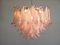 Vintage Italian Pink Murano Glass Lattimo Chandelier from Mazzega, 1982 5