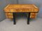 Rectangular Art Deco Style Italian Ash Writing Desk, 1940s 8