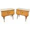 Mid-Century Italian Maple and Parchment Nightstands, 1950s, Set of 2 1