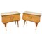 Mid-Century Italian Maple and Parchment Nightstands, 1950s, Set of 2, Image 1