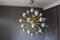 Vintage Brass, Silver, and Mercury Murano Glass Sputnik Chandelier 4