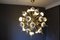 Lampadario Sputnik vintage in vetro di Murano grigio mercurio, ottone e argento, Immagine 15