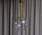 Lámpara colgante de latón y vidrio de Ott International, años 70, Imagen 11