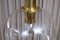 Lámpara colgante de latón y vidrio de Ott International, años 70, Imagen 8