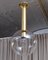 Lámpara colgante de latón y vidrio de Ott International, años 70, Imagen 1