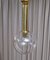 Lámpara colgante de latón y vidrio de Ott International, años 70, Imagen 10