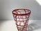 Murano Glass Vase with Red Decor by Carlo Moretti, 1970s 5