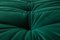 Bottle Green Velvet Togo Pouf by Michel Ducaroy for Ligne Roset 7