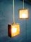 Small Cube-Shaped Pendant Lights, 1960s, Set of 2 4