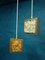 Small Cube-Shaped Pendant Lights, 1960s, Set of 2 1