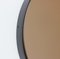 Runder Orbis Spiegel mit getöntem Glas & schwarzem Rahmen von Alguacil & Perkoff Ltd 5