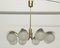 Large Vintage Brass and Glass Globes Sputnik Chandelier 5