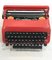 Vintage Valentine Portable Red Typewriter by Ettore Sottsass for Olivetti 1