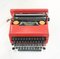 Machine à Écrire Valentine The Portable Red Vintage par Ettore Sottsass pour Olivetti 2