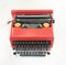 Máquina de escribir portátil Valentine vintage en rojo de Ettore Sottsass para Olivetti, Imagen 2