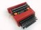 Machine à Écrire Valentine The Portable Red Vintage par Ettore Sottsass pour Olivetti 5
